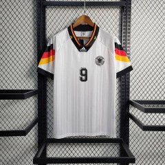 Retro 1992 Germany away V?ller  Football jersey retro