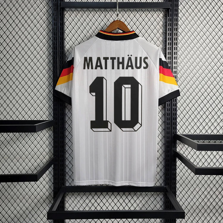 Retro 1992 Germany away V?ller  Football jersey retro