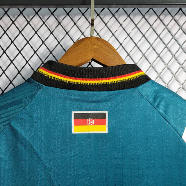 Retro 1996 Germany away MOLLER #7 Klinsmann #18 KUNTZ #11 Football jersey retro