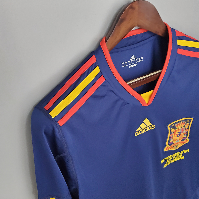 Retro long sleeve Spain 2010 away   Football jersey retro