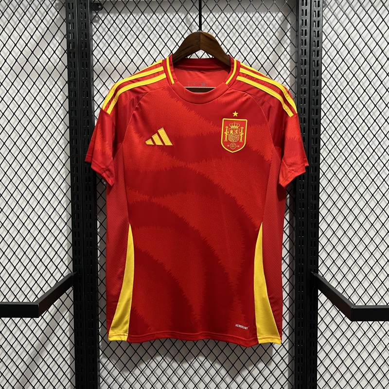 Spain 2024-25 Euro Home MORATA GERARD OLMO RODRIGO Football Jersey
