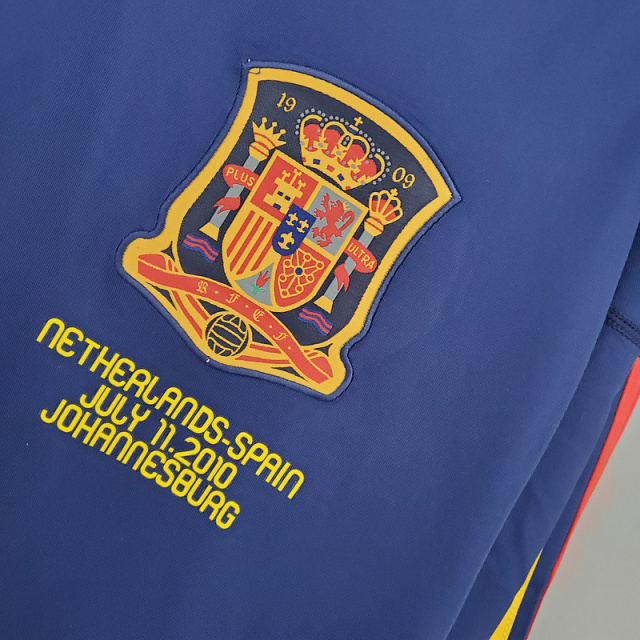 Retro long sleeve Spain 2010 away   Football jersey retro