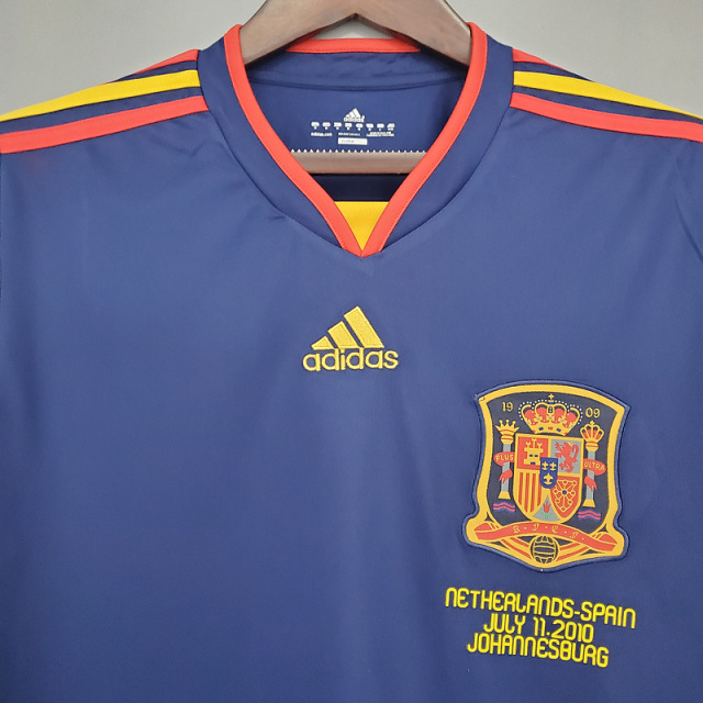 Retro long sleeve Spain 2010 away   Football jersey retro