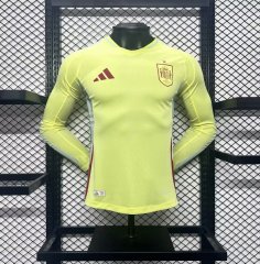 Spain 2024-25 Euro Away Long Sleeves Jersey  Player Version