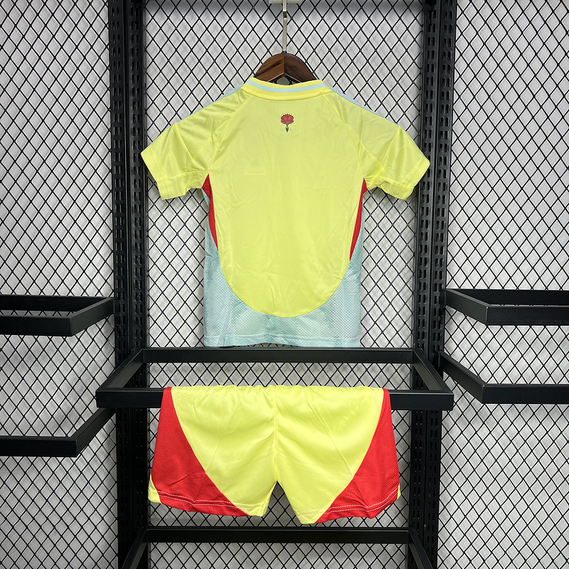 Spain 2024-25 Euro Away Kids Kit Jersey