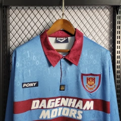 Retro 1995-97 West Ham Long Sleeves away Football jersey retro