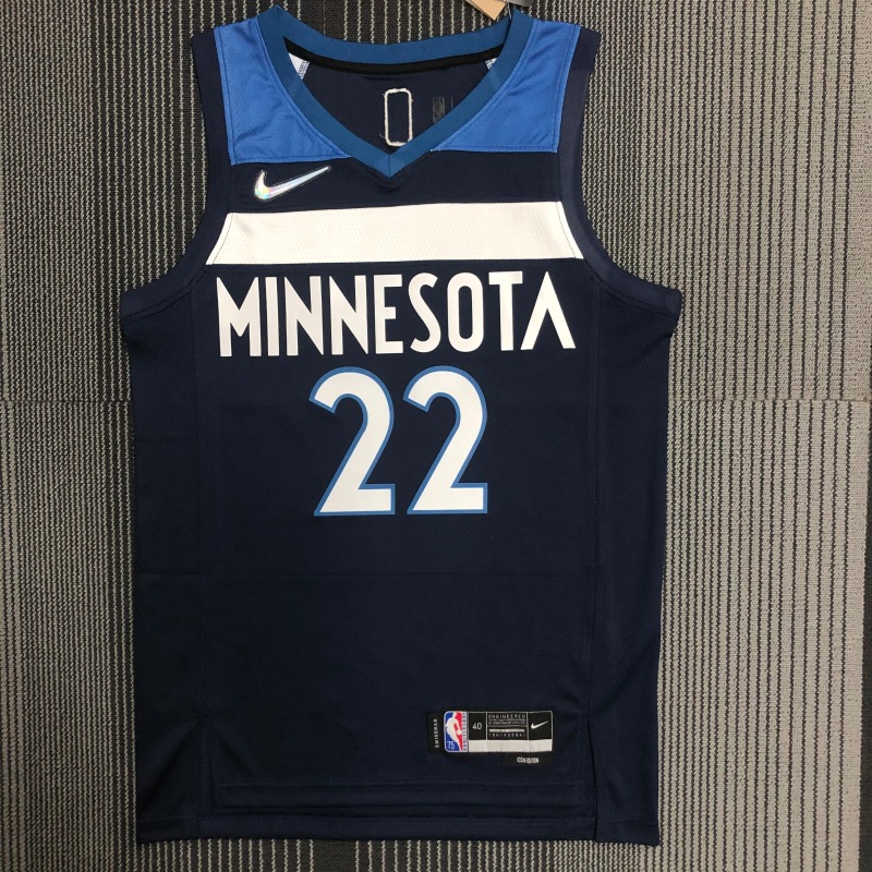 75th Anniversary Minnesota Timberwolves Dark Blue 22 Wiggins