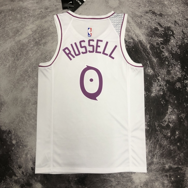 Minnesota Timberwolves White Pink 0 Russell
