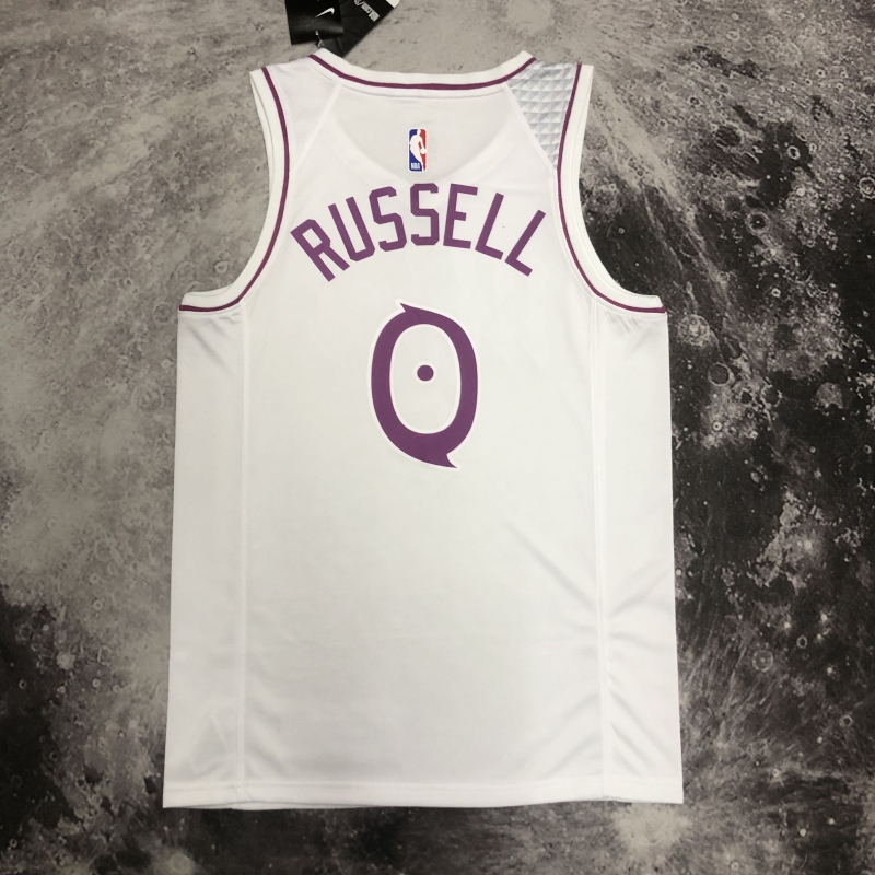 Minnesota Timberwolves White Pink 0 Russell