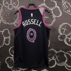 Minnesota Timberwolves Black Purple 0 Russell