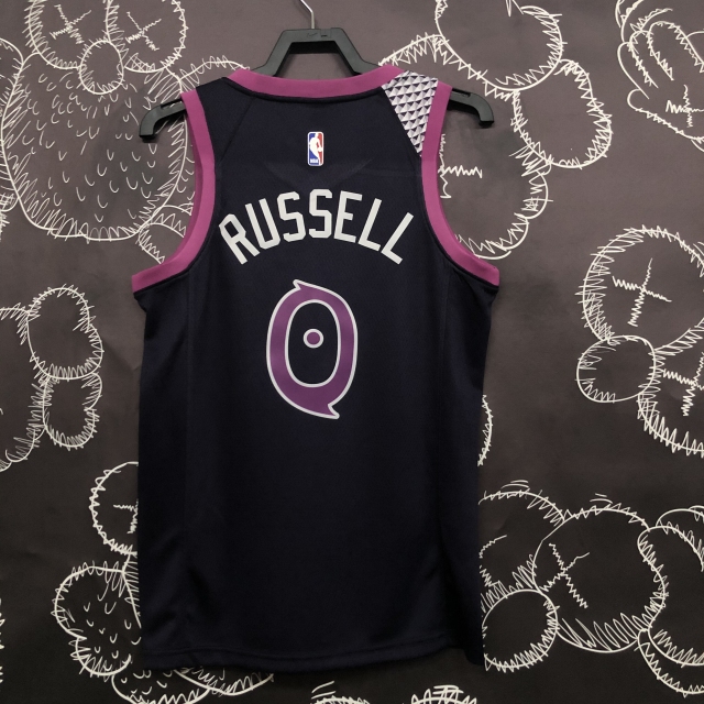 Minnesota Timberwolves Black Purple 0 Russell