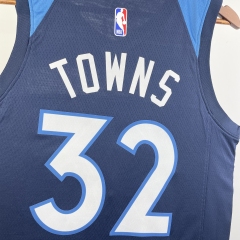 23 season Minnesota Timberwolves away navy 32 TOWNS