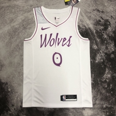 Minnesota Timberwolves White Pink 0 Russell