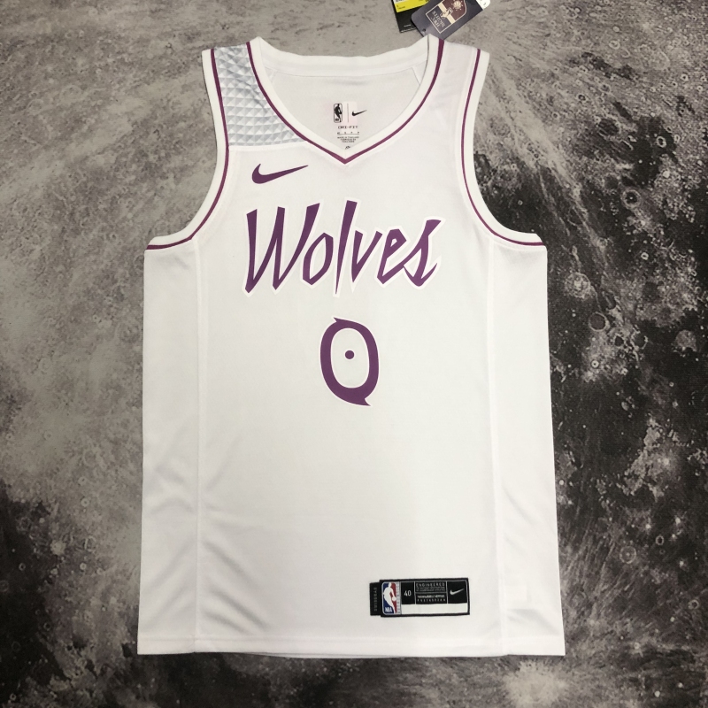 Minnesota Timberwolves White Pink 0 Russell
