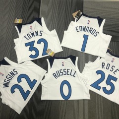 75th Anniversary Minnesota Timberwolves White 25 Rose
