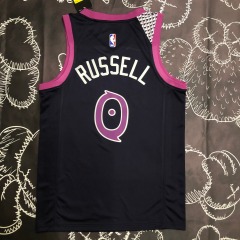 Minnesota Timberwolves Black Purple 0 Russell