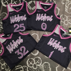 Minnesota Timberwolves Black Purple 0 Russell