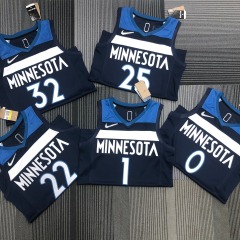75th Anniversary Minnesota Timberwolves Dark Blue 22 Wiggins