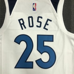75th Anniversary Minnesota Timberwolves White 25 Rose