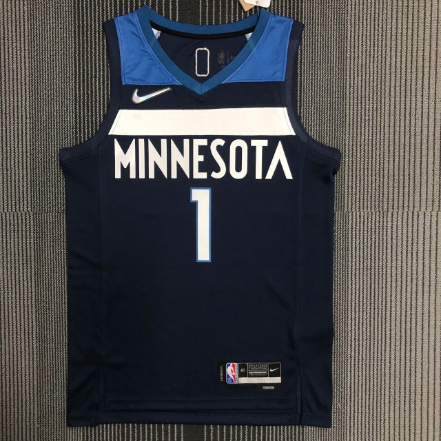 75th Anniversary Minnesota Timberwolves Navy Blue 1 Edwards