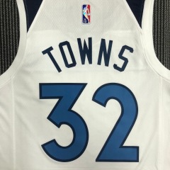 75th Anniversary Minnesota Timberwolves White 32 Towns