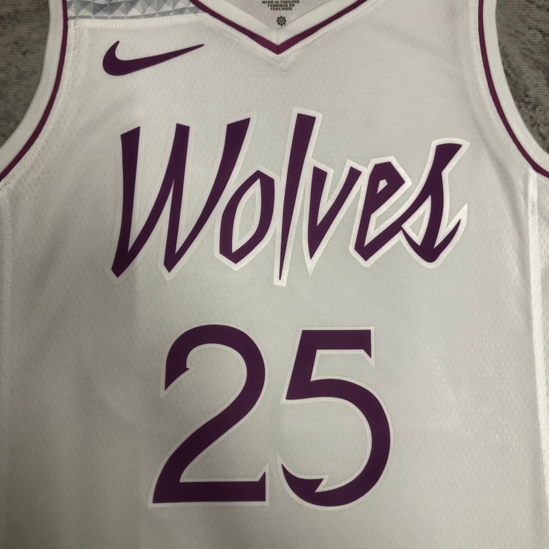 Minnesota Timberwolves White Pink 25 Ross