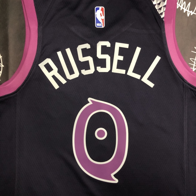 Minnesota Timberwolves Black Purple 0 Russell