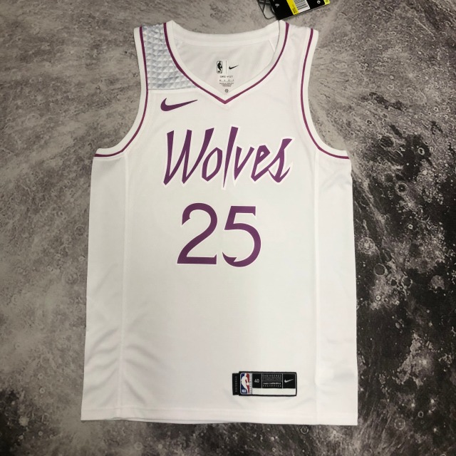 Minnesota Timberwolves White Pink 25 Ross