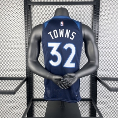 23 season Minnesota Timberwolves away navy 32 TOWNS