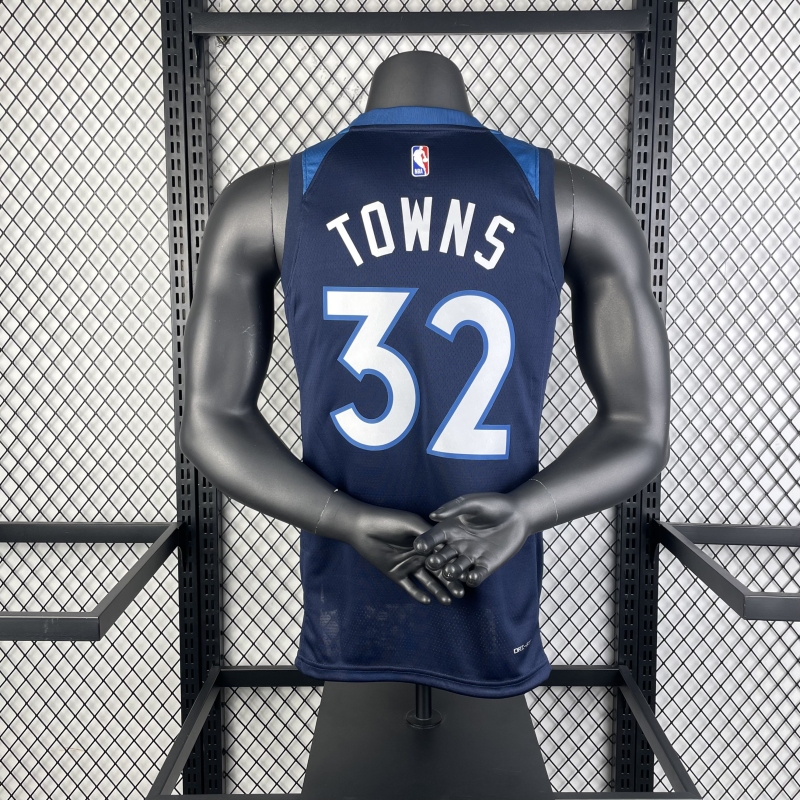 23 season Minnesota Timberwolves away navy 32 TOWNS