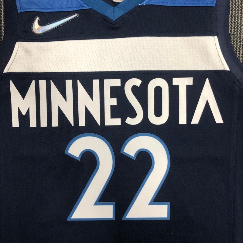 75th Anniversary Minnesota Timberwolves Dark Blue 22 Wiggins