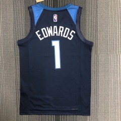 75th Anniversary Minnesota Timberwolves Navy Blue 1 Edwards