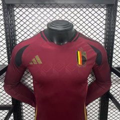 Player 2024-25 Belgium Euro Home Long Sleeves Football jersey