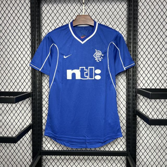 Retro 1999-01 Rangers Home football jersey Retro