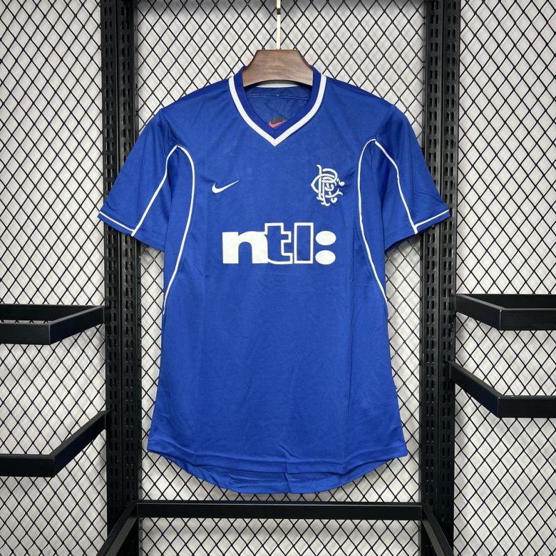 Retro 1999-01 Rangers Home football jersey Retro