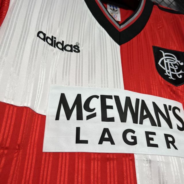 Retro 1995-96 Rangers away football jersey Retro