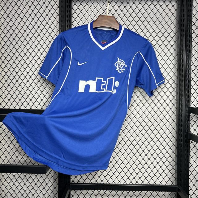 Retro 1999-01 Rangers Home football jersey Retro