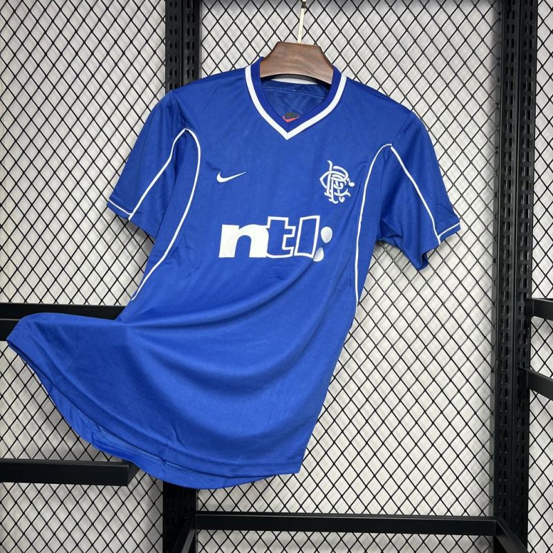 Retro 1999-01 Rangers Home football jersey Retro