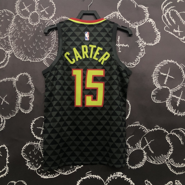 Atlanta Hawks Black Check 15 Carter