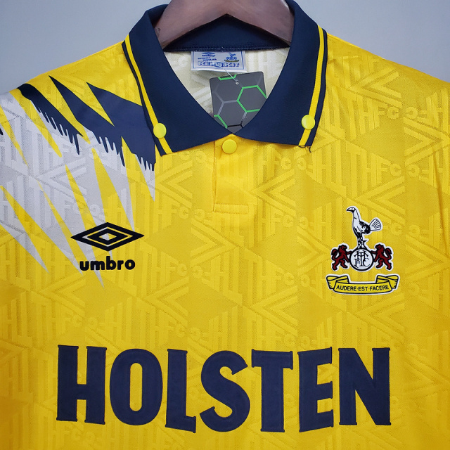 Retro Tottenham 92-94 Away Yellow Football jersey retro