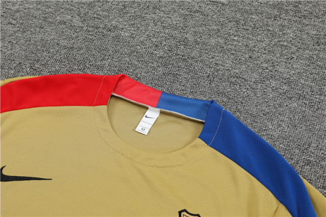 2024-25 Short Sleeve Training Wear Barcelona gold