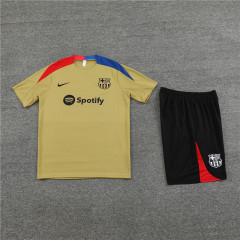 2024-25 Short Sleeve Training Wear Barcelona gold