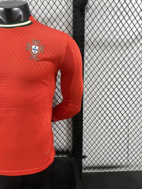 2025-26Portugal Home Long Sleeves Jersey -Player Versi Football jerseyRONALDO BERNARDO G. RAMOS B.FERNANDES PEPE R. LE?O