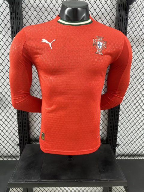 2025-26Portugal Home Long Sleeves Jersey -Player Versi Football jerseyRONALDO BERNARDO G. RAMOS B.FERNANDES PEPE R. LE?O