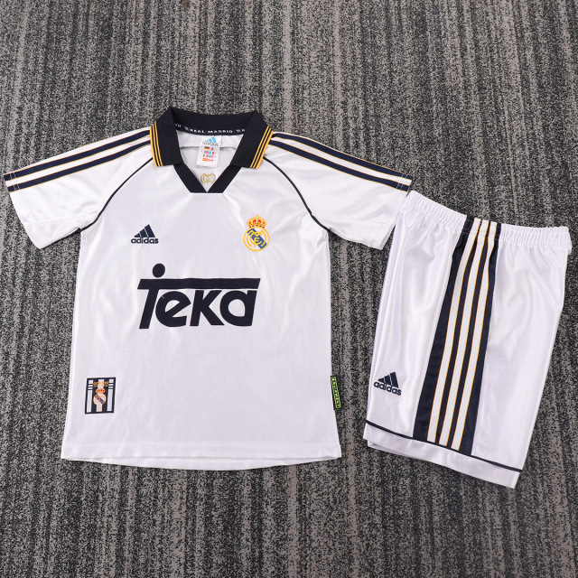 1998-00 Real Madrid Home Retro Kids Soccer Jersey