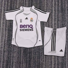 2006-07 Real Madrid Home Retro Kids Soccer Jersey