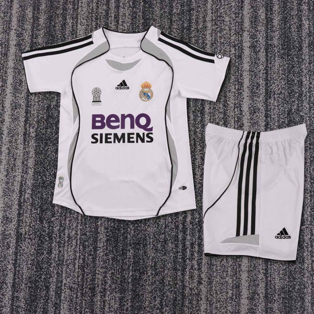 2006-07 Real Madrid Home Retro Kids Soccer Jersey