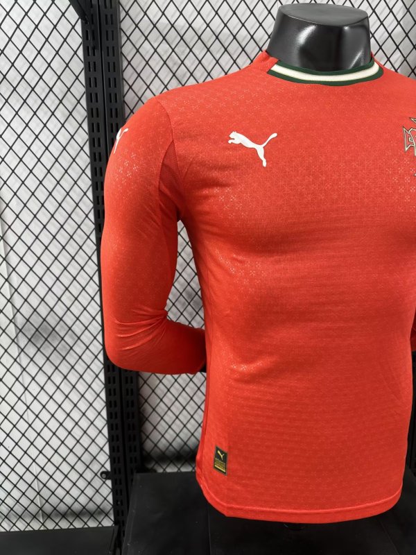 2025-26Portugal Home Long Sleeves Jersey -Player Versi Football jerseyRONALDO BERNARDO G. RAMOS B.FERNANDES PEPE R. LE?O