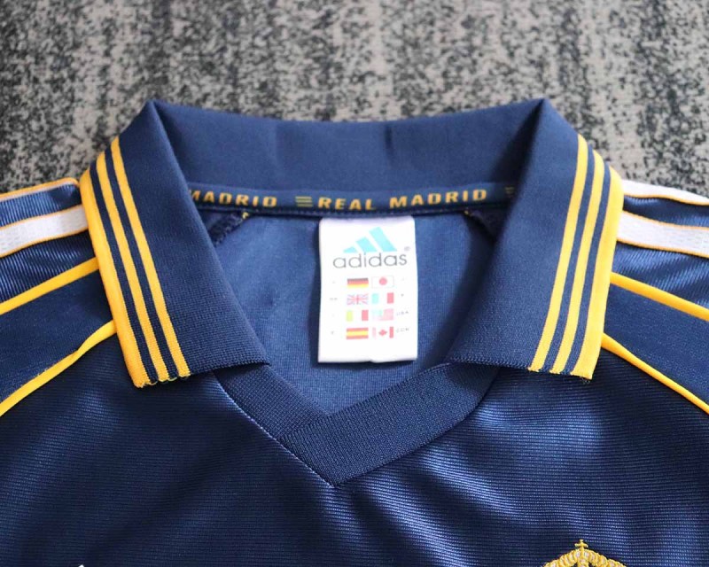 1998-00 Real Madrid Second away game Retro Kids Soccer Jersey