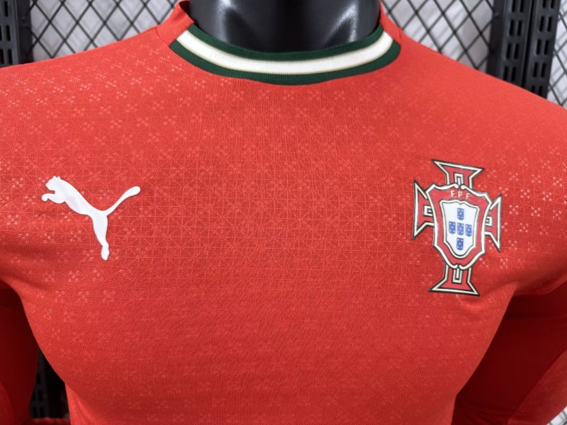 2025-26Portugal Home Long Sleeves Jersey -Player Versi Football jerseyRONALDO BERNARDO G. RAMOS B.FERNANDES PEPE R. LE?O